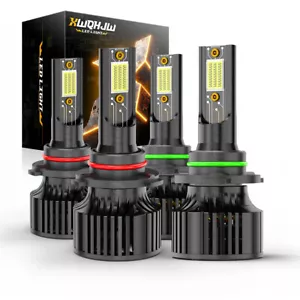 For Chevy S10 1994-2004 LED Headlights Bulbs High+Low Beam White 9005 9006 - Picture 1 of 17