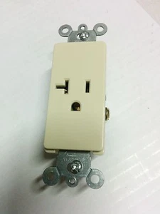 (lote de 10 piezas) Receptáculo de decoración individual 20 amperios 20A/125V estilo decoración marfil - Imagen 1 de 2