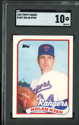1989 Topps Traded Nolan Ryan #106T SGC 10 GEM MINT Freshly Graded - Beautiful! - Image 1 of 4