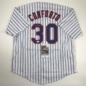 Autographed/Signed MICHAEL CONFORTO New York Pinstripe Baseball Jersey JSA COA - Picture 1 of 4