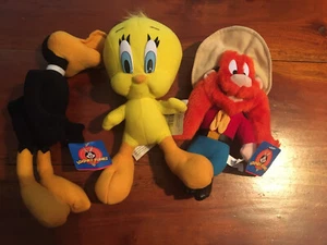 Looney Tunes Warner Bros Studio Plush Toy NWT Lot of 3 Daffy, Tweety & Yosemite. - Picture 1 of 1