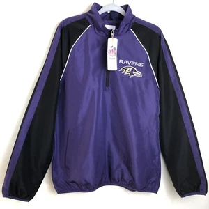Baltimore Ravens NFL Full Zip Up Jacket Windbreaker Medium Purple - Picture 1 of 18