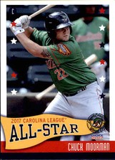 2017 Carolina League All-Stars Choice #40 Chuck Moorman Lakeside California Card