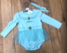 Disney Princess Jasmine Tutu Costume Bodysuit Age 12/18 Months