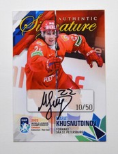 2022 BY cards IIHF Team Russia Authentic Signature Marat Khusnutdinov 10/50