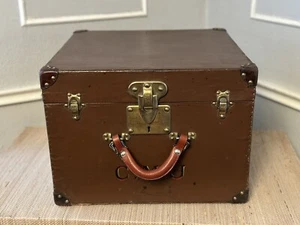 Louis Vuitton Cube Trunk Antique Hat Box Vintage Suitcase Luggage Rare - Picture 1 of 14