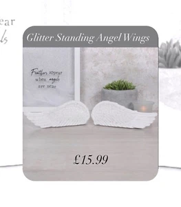 Glitzer stehende Engelsflügel Neu in OVP - Bild 1 von 1