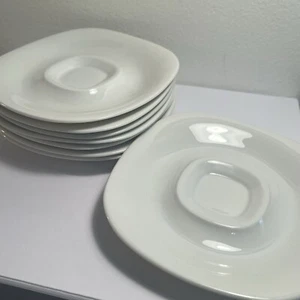 Block Langenthal Saucer Transition White Set Of 8 - Priced For All 8 (no Cups) - Picture 1 of 5