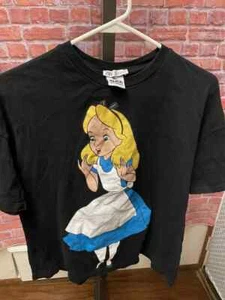 Zara Disney Alice in Wonderland Black Shirt Size S - Picture 1 of 4