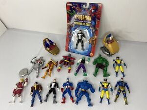 Retro Vintage Toybiz Marvel Poseable Die-cast X-Men Spiderman Wolverine Lot