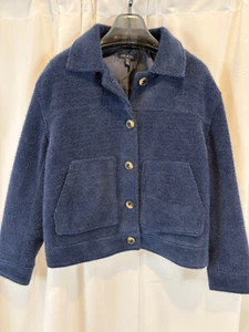 NEW Tribal button front lined jacket Sapphire Blue Sz Medium NWT $140 - Picture 1 of 7