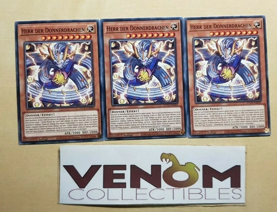 3x (M/NM) *German* Thunder Dragonlord - ETCO-EN025 - Common YuGiOh - Image 1 of 1