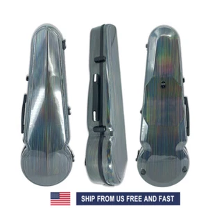 Colorful Viola Case Strong Carbon Fiber 4/4 15-16.5inch Viola Box Strap and Safe - Picture 1 of 12