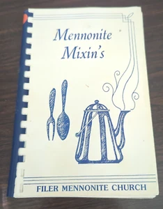 Mennonite Mixin's, Filer Mennonite Church, 1991, Idaho, Community Cookbookm, VTG - Picture 1 of 20