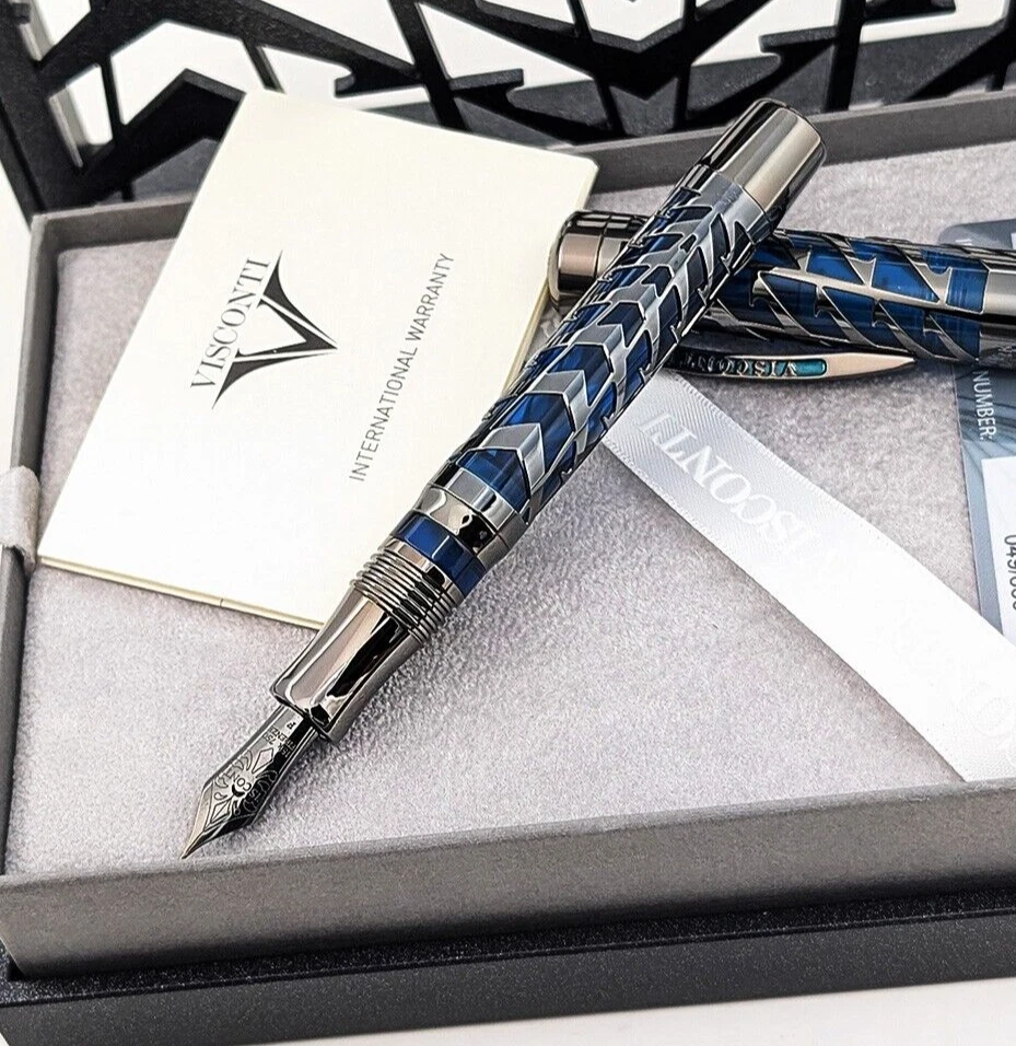Visconti Watermark Blue Moon Limited Edition Fountain Pen - Fine Nib - Image 1 of 4