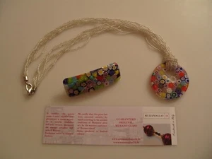 Hair Clip + Chain Pendant Original Murano Glass Jewelry - Picture 1 of 10