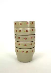Set of 5 Bread Bakers Clay Glazed Flower Pots for Baking and Serving - Picture 1 of 11