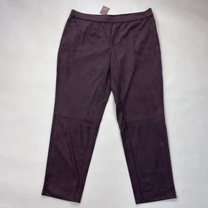 J Jill Wearever Collection Velveteen Pants Women MP NWT Elastic waist Pockets - Picture 1 of 10