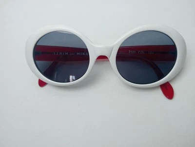 Vintage/Cobain Style Alain Mikli Sunglasses Women Oval White Red 7125 - Image 1 of 4