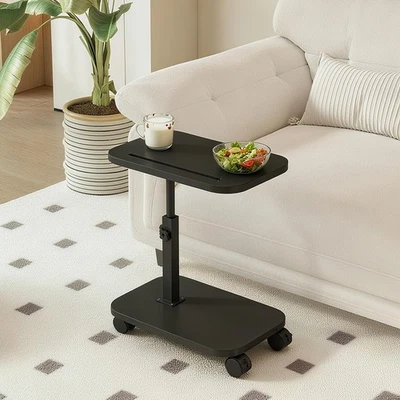 Mesa Bandeja TV Altura Ajustable con Ruedas, Mesa Auxiliar y Teléfono... Foto 1 de 4