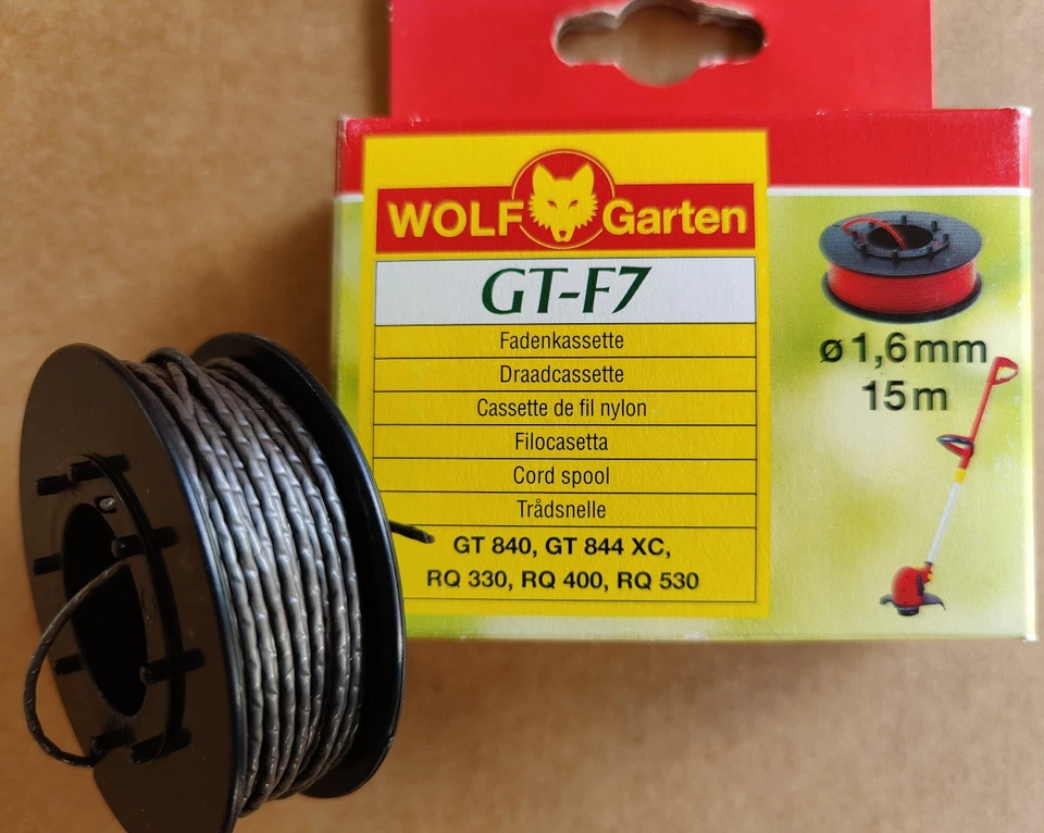3er-Pack Fadenspulen GT-F7 WOLF GARTEN Ø 1,6mm - 15m GT840/844XC - RQ330/400/530