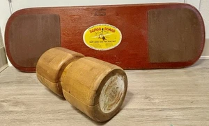 Vintage Bongo Board Original Big Bongo Balance Trainer 1950s Wood Game NYC - Picture 1 of 12