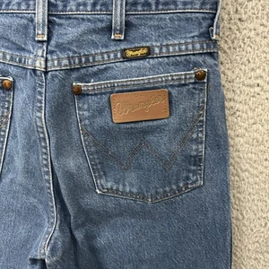 Vintage Wrangler Jeans Mens 29x36 Blue Denim 936PWD Slim Cowboy Cut Made in USA - Picture 1 of 9