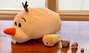 Disney Store Frozen 14" Olaf - Elsa plush & vinyl Sven, Anna and Olaf Tsum Tsums - Picture 1 of 4