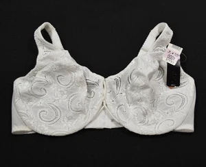 NWT Olga 35012 Discontinued Elegant Twist White Lace Underwire Bra Sz 40DD - Picture 1 of 3