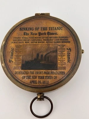 Vintage Brass Titanic Compass, 3”,  Nautical, Maritime  - Image 1 of 4