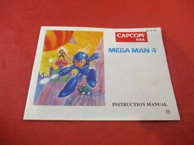 Mega Man 4 Nintendo NES Instruction Manual Booklet ONLY #F