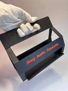 Vintage Japan SONY Patent Pending Cassette Tape Holder Carrying Case Carrier - Picture 1 of 11