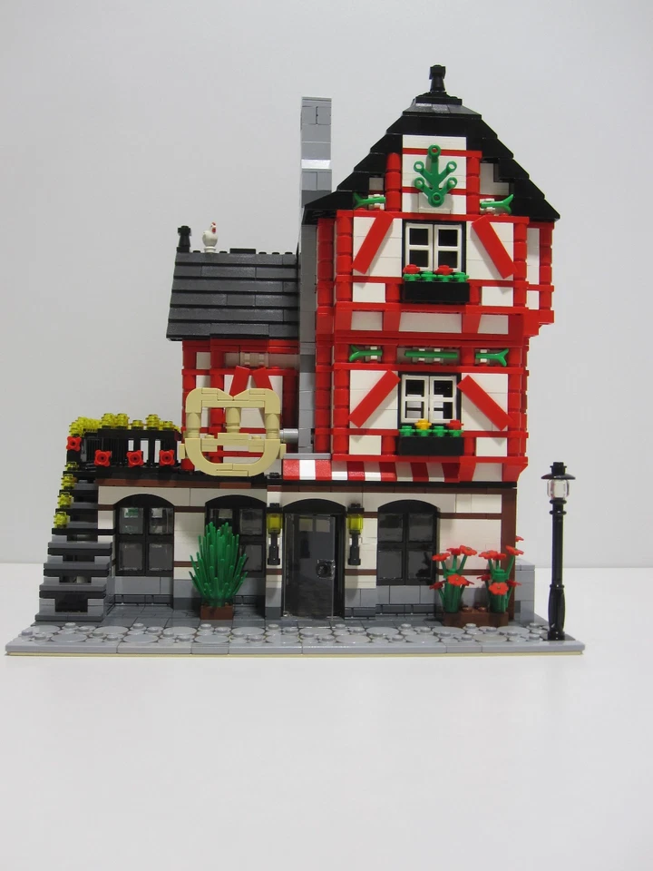 Lego Custom Modular Building Haus Pretzel Haus Moc - Bild 1 von 4
