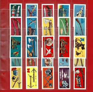 WEAPONS OF DEFENCE - CONFECTIONERY TRADE CARD SET - SWEETULE PRODUCTS (OS01) - Picture 1 of 7