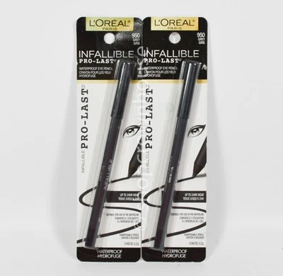 2 Loreal Paris Makeup Infallible Pro-Last Waterproof Eye Pencil #950 Grey - Image 1 of 2