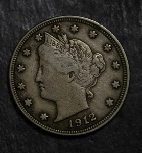 1912 D Liberty Nickel Choice VF Lot 3841 - Bild 1 von 2