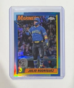 2025 Topps Chrome Julio Rodriguez 1990 35th Anniversary #90CB-6 Seattle Mariners - Picture 1 of 2