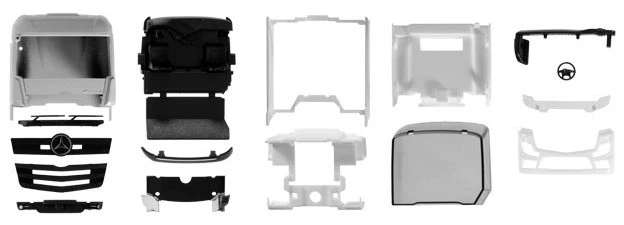 HERPA - Lote de 2 cabinas MERCEDES Actros streamspace En kit - 1/87 - HER084390 - Imagen 1 de 1