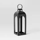 Pillar Cast Aluminum Outdoor Lantern Candle Holder - Threshold