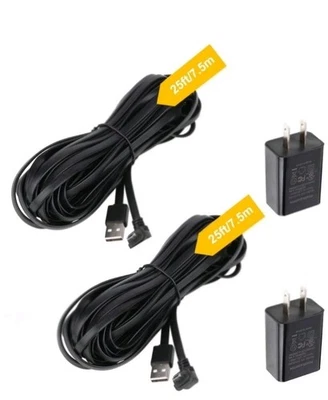 iTODOS 2 Pack 25ft/7.5m Power Cable and Adapter Compatible with Blink Outdoor 4 - Image 1 of 3