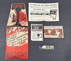 Early Drug Store Advertising Lot.....Tums sample, Paper, and Envelope...5 Items - Picture 1 of 5