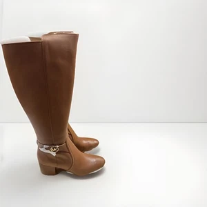 Michael Kors Carmen Leather Riding Boot in Luggage Camel Size 8M (MSRP $375) - Picture 1 of 4