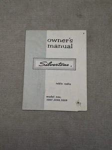 Silvertone Radio 3007 3008 3009 Manual del Propietario con Cable Esquema De Colección Original - Imagen 1 de 11