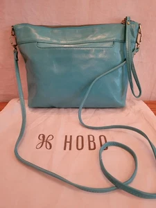 Borsa HOBO Medium Teal in morbida pelle singola/frizione tracolla borsa antipolvere/conservazione usata in ottime condizioni - Foto 1 di 10