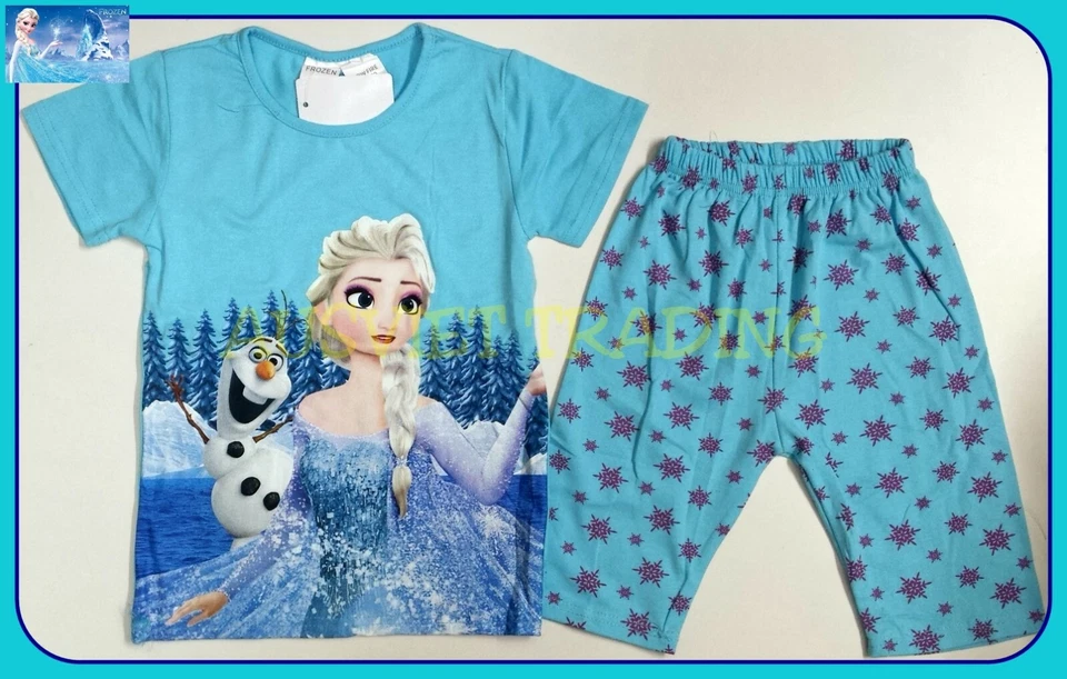 Nuevo con etiquetas Frozen Elsa nuevo top camiseta pijama camiseta algodón niñas pijama ropa de dormir Foto 1 de 1