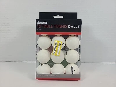 Franklin Sports Ping Pong Balls - Official Size + Weight White 40Mm Table Tennis - Image 1 of 4