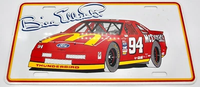 (1) Vintage 1995 Bill Elliott #94 Ford McDonalds Tin Metal License Plate NASCAR Foto 1 de 4