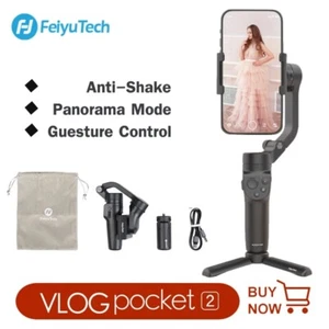 Feiyu FeiyuTech Vlog Pocket 2 Handheld Gimbal Stabilizer For Smartphone iPhone - Picture 1 of 8