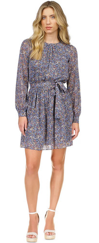 Mini abito donna Michael Kors stampa floreale rosa polvere petite taglia PXS