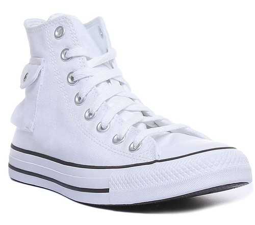 CONVERSE 167045C Cta Tasca Hi Tela Womenstrainer IN Bianco UK 3 12